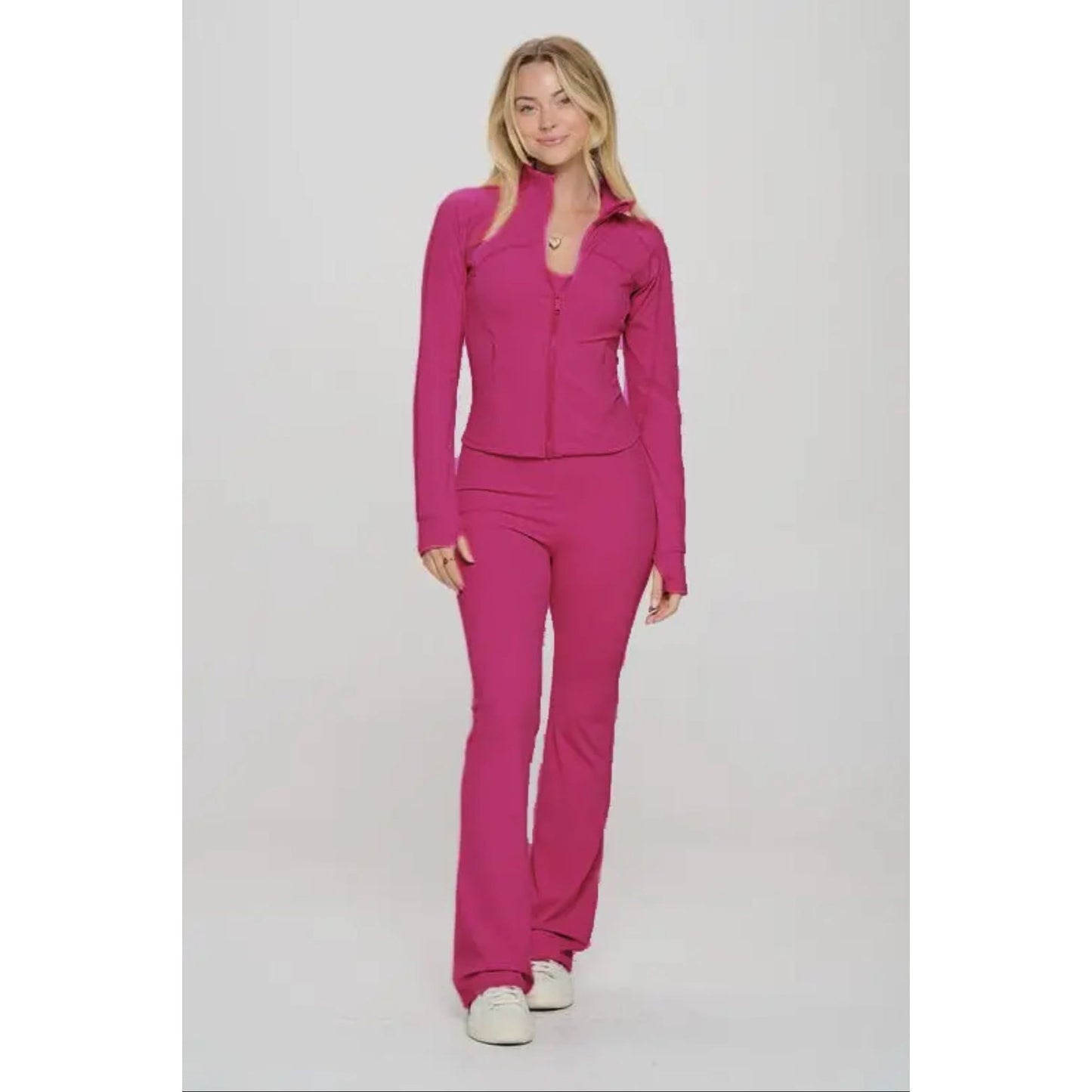 SculpFit Active Jumpsuit Set Magenta